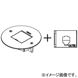 TERADA(寺田電機製作所) 低床用フロアコンセント丸形プレート器具 ≪テラコン≫ プレート+CAT6×1 LSF60シリーズ 電線管床工事用 ゴールド 低床用フロアコンセント丸形プレート器具 ≪テラコン≫ プレート+CAT6×1 LSF60シリーズ 電線管床工事用 ゴールド LSF6096GD 画像2