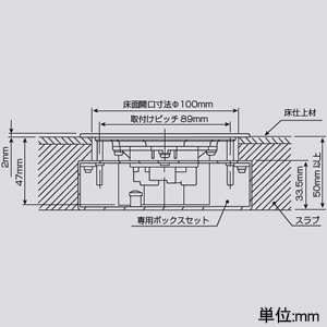 TERADA(寺田電機製作所) 低床用フロアコンセント丸形プレート器具 ≪テラコン≫ プレート+CAT5E×1 LSF80シリーズ 電線管床工事用 シルバー 低床用フロアコンセント丸形プレート器具 ≪テラコン≫ プレート+CAT5E×1 LSF80シリーズ 電線管床工事用 シルバー LSF8095H 画像4