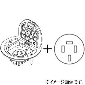 TERADA(寺田電機製作所) 【受注生産品】プラグ収納コンセントプレート器具 ≪テラコン≫ プレート+接地3P15A250V×1 LWY8シリーズ 電線管床工事用 ゴールド 【受注生産品】プラグ収納コンセントプレート器具 ≪テラコン≫ プレート+接地3P15A250V×1 LWY8シリーズ 電線管床工事用 ゴールド LWY816GD 画像2