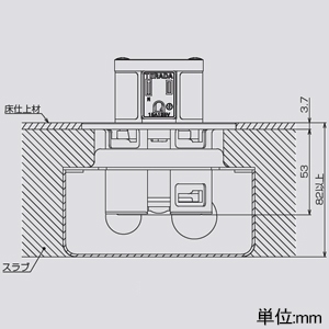 TERADA(寺田電機製作所) 【受注生産品】上下動型コンセント ≪テラコン≫ 二つ穴直付タイプ 接地2P15A125V×2 TFB50シリーズ バリアフリー施工用 電線管床工事用・二重床 ゴールド 【受注生産品】上下動型コンセント ≪テラコン≫ 二つ穴直付タイプ 接地2P15A125V×2 TFB50シリーズ バリアフリー施工用 電線管床工事用・二重床 ゴールド TFB50113R 画像3