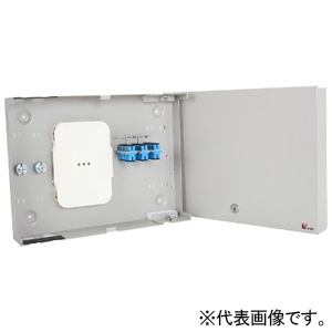TERADA(寺田電機製作所) 光成端箱 壁取付タイプ メディアコンバーター搭載可能タイプ テープ芯線用 4芯 LCアダプター(4連式) カギ付きカバー付 FWL02001T