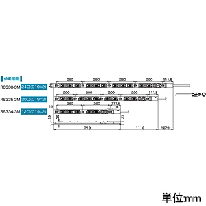 TERADA(寺田電機製作所) 【受注生産品】200Vコンセントバー 20A対応 C13コンセント形状(ロック機能付)×18口+C19コンセント形状×2口 コード長3m 【受注生産品】200Vコンセントバー 20A対応 C13コンセント形状(ロック機能付)×18口+C19コンセント形状×2口 コード長3m R6335-3M 画像2