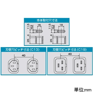 TERADA(寺田電機製作所) 【受注生産品】200Vコンセントバー 系統別電流表示切替タイプ 30A対応 20Aサーキットプロテクタ×2付 C13コンセント形状(ロック機能付)×20口+C19コンセント形状×4口 コード長3m 【受注生産品】200Vコンセントバー 系統別電流表示切替タイプ 30A対応 20Aサーキットプロテクタ×2付 C13コンセント形状(ロック機能付)×20口+C19コンセント形状×4口 コード長3m R6499-3M 画像3