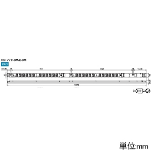 TERADA(寺田電機製作所) 【受注生産品】100Vコンセントバー 冗長電源識別タイプ 30A対応 20Aサーキットプロテクタ×2付 接地2P15A125V抜止×24口 コード長3m 青 【受注生産品】100Vコンセントバー 冗長電源識別タイプ 30A対応 20Aサーキットプロテクタ×2付 接地2P15A125V抜止×24口 コード長3m 青 R6177B-3M 画像2