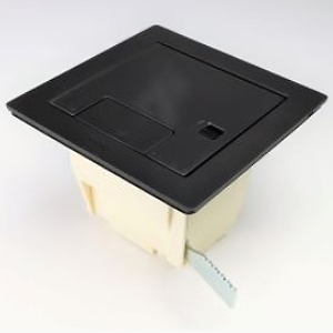 バリアフリー対応コンセント ボックス+プレート フリーアクセスフロア用 ブラック CEA70000BK