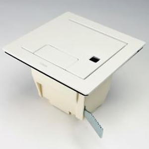 TERADA(寺田電機製作所) バリアフリー対応コンセント 深型ボックス+プレート フリーアクセスフロア用 ホワイト CEA80000W