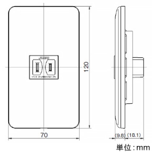 神保電器 シングルコンセント ピュアホワイト シングルコンセント ピュアホワイト WJ01401PW 画像2