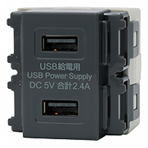 神保電器 埋込USB給電用コンセント TypeA 2ポート グレー 埋込USB給電用コンセント TypeA 2ポート グレー R3701B02G