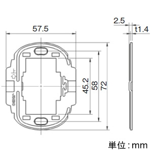 神保電器 取付枠 エレガンスミニプレート専用 1コ用 取付枠 エレガンスミニプレート専用 1コ用 BS-1M 画像2