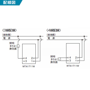 パナソニック 非接触スイッチ 3・4線式 4A 100〜242V 検知距離切替機能付 マットホワイト 非接触スイッチ 3・4線式 4A 100〜242V 検知距離切替機能付 マットホワイト WTA1711W 画像2