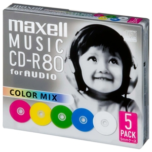 マクセル 音楽用CD-R 80タイプ 録音時間79分57秒 カラーMIX 5枚入 音楽用CD-R 80タイプ 録音時間79分57秒 カラーMIX 5枚入 CDRA80MIX.S1P5S
