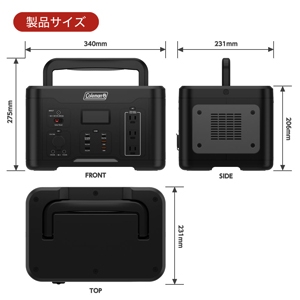 多摩電子 ポータブル電源 ≪Coleman(コールマン)≫ 600W 大容量192000mAh/614Wh リン酸鉄リチウムイオンバッテリー ポータブル電源 ≪Coleman(コールマン)≫ 600W 大容量192000mAh/614Wh リン酸鉄リチウムイオンバッテリー CLM-TL117K2 画像3