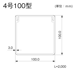 マサル工業 エムケーダクト 4号100型 2m クリーム エムケーダクト 4号100型 2m クリーム MD4105 画像2