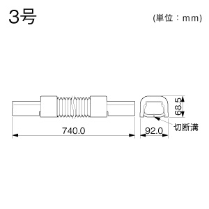 マサル工業 ダクトフレキ 3号 屋外用エムケーダクト付属品 チョコ ダクトフレキ 3号 屋外用エムケーダクト付属品 チョコ MDFJ39 画像2