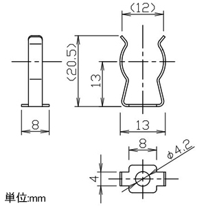 プリンス電機 ランプ用ホルダー 対応外径φ15.5mm ランプ用ホルダー 対応外径φ15.5mm HCL15A 画像2