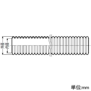 未来工業 サヤフレキ2 2層構造 適合サヤ管アダプターRMLS-1322M 長さ50m巻 外径φ27.8mm サヤフレキ2 2層構造 適合サヤ管アダプターRMLS-1322M 長さ50m巻 外径φ27.8mm LS2-22B-M 画像2