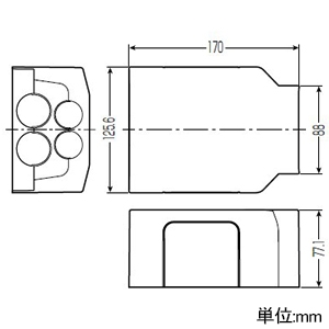 未来工業 サヤ管アダプター RMモールクアトロ用 20M用 ベース付 サヤ管アダプター RMモールクアトロ用 20M用 ベース付 RMQLS-2028M 画像2