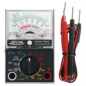 ジェフコム アナログテスター 直流電圧/交流電圧/直流電流/抵抗/電池チェック/低周波出力 DAM-700