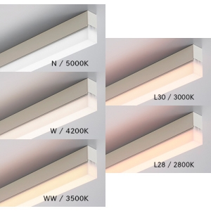 DNライティング LEDライン照明器具 《TRIM LINE》 光源交換型 長さ500mm 4000lmクラス PWM調光 電球色(3000K) スクエア型カバー 白 LEDライン照明器具 《TRIM LINE》 光源交換型 長さ500mm 4000lmクラス PWM調光 電球色(3000K) スクエア型カバー 白 TRE2-500L30-APL 画像2