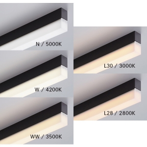 DNライティング 【受注生産品】LEDライン照明器具 《TRIM LINE》 光源交換型 長さ800mm 4000lmクラス PWM調光 電球色(3000K) スクエア型カバー 黒 【受注生産品】LEDライン照明器具 《TRIM LINE》 光源交換型 長さ800mm 4000lmクラス PWM調光 電球色(3000K) スクエア型カバー 黒 TRE2-800L30-BK-APL 画像2