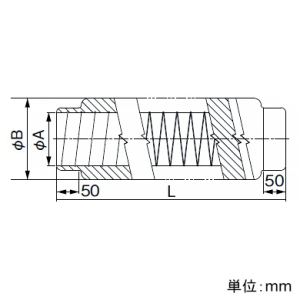 パナソニック 不燃チューブ 径小タイプ パイプ径φ50mm 長さ4m 不燃チューブ 径小タイプ パイプ径φ50mm 長さ4m VB-KZL0504V2 画像2