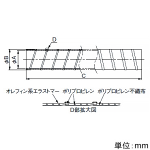 パナソニック 消音フレキチューブ 非断熱 パイプ径φ100mm 長さ10m 消音フレキチューブ 非断熱 パイプ径φ100mm 長さ10m VB-KLS1010V 画像2