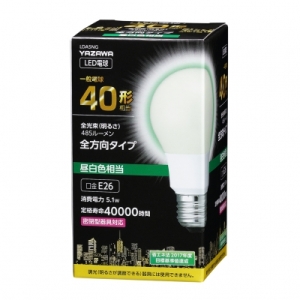 ヤザワ 一般電球形LED電球 40W相当 昼白色 全方向タイプ 一般電球形LED電球 40W相当 昼白色 全方向タイプ LDA5NG 画像3