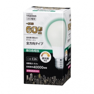 ヤザワ 一般電球形LED電球 60W相当 昼白色 全方向タイプ 調光対応 一般電球形LED電球 60W相当 昼白色 全方向タイプ 調光対応 LDA8NGD 画像3