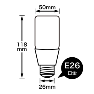 ヤザワ T形LED電球  100W形相当  E26  昼白色 T形LED電球  100W形相当  E26  昼白色 LDT13NG 画像3
