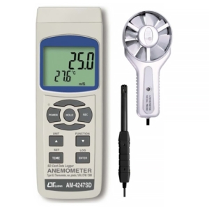 FUSO SDカード付メタルベーン風速風量計 風速・風量・温度・湿度・K熱電対・露点温度・湿球温度測定 AM-4247SD