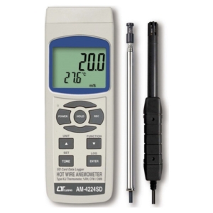 FUSO SDカード付熱線式風速風量計 風速・風量・温度・湿度・K熱電対・露点温度・湿球温度測定 AM-4224SD