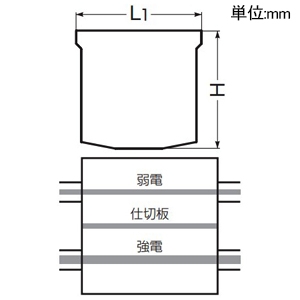 未来工業 【受注生産品】仕切板 ミライハンドホール用 ストレート型 不燃性 MH-6090用 【受注生産品】仕切板 ミライハンドホール用 ストレート型 不燃性 MH-6090用 6090M 画像2