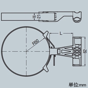 未来工業 ボイドハンガー 鉄筋からの距離60mm バンド長さ350mm 最大適合外径φ90mmまで ボイドハンガー 鉄筋からの距離60mm バンド長さ350mm 最大適合外径φ90mmまで BKH-75L 画像2