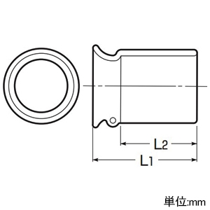 未来工業 【受注生産品】ビニルブッシング 適合管VE100 ミルキーホワイト 【受注生産品】ビニルブッシング 適合管VE100 ミルキーホワイト B-100M 画像2