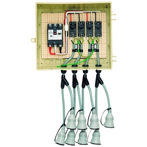 未来工業 【受注生産品】屋外電力用仮設ボックス 漏電しゃ断器・分岐ブレーカ・コンセント内蔵 ELB組込品 感度電流30mA 有効深さ140mm 【受注生産品】屋外電力用仮設ボックス 漏電しゃ断器・分岐ブレーカ・コンセント内蔵 ELB組込品 感度電流30mA 有効深さ140mm 13-4BW4