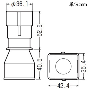 未来工業 コネクタ CD管22用 Gタイプ 管受けキャップ付 コネクタ CD管22用 Gタイプ 管受けキャップ付 CDK-22BG-KU 画像2