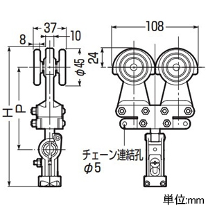 未来工業 ケーブルカッシャー ハンガーレール用 ダイケン3号用 50WD3型 ケーブル径φ10〜20mm 吊り数2 ケーブルカッシャー ハンガーレール用 ダイケン3号用 50WD3型 ケーブル径φ10〜20mm 吊り数2 CK-52WD3 画像2