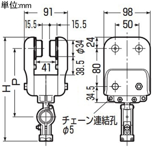 未来工業 ケーブルカッシャー レースウェイ用 ダブルローラー 二種金属製線ぴ用 70WM型 ケーブル径φ10〜20mm 吊り数1 ケーブルカッシャー レースウェイ用 ダブルローラー 二種金属製線ぴ用 70WM型 ケーブル径φ10〜20mm 吊り数1 CK-71WMZZ 画像2