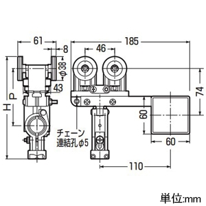 未来工業 【受注生産品】先頭カッシャー CK-90型用 C形鋼内走行用 90T型 ケーブル径φ20〜35mm 吊り数2 【受注生産品】先頭カッシャー CK-90型用 C形鋼内走行用 90T型 ケーブル径φ20〜35mm 吊り数2 CK-95T 画像3