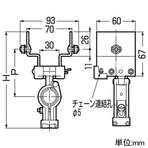 未来工業 【受注生産品】エンドカッシャー CK-90型用 90E型 割ピン付 ケーブル径φ10〜20mm 吊り数1 【受注生産品】エンドカッシャー CK-90型用 90E型 割ピン付 ケーブル径φ10〜20mm 吊り数1 CK-90E-1 画像3