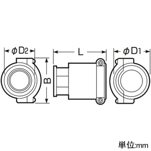 未来工業 コンビネーションカップリング 難燃性 ミラレックスF50⇔薄鋼電線管(ねじ付)51 Oリング付 コンビネーションカップリング 難燃性 ミラレックスF50⇔薄鋼電線管(ねじ付)51 Oリング付 FECP-50D 画像2