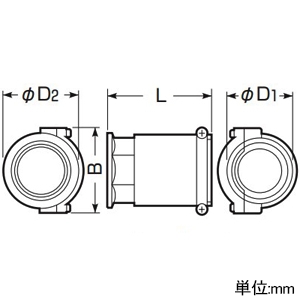 未来工業 【受注生産品】コンビネーションカップリング 難燃性 ミラレックスF80⇔防水鋳鉄管(異種管)75 Oリング付 【受注生産品】コンビネーションカップリング 難燃性 ミラレックスF80⇔防水鋳鉄管(異種管)75 Oリング付 FEPT-80 画像2