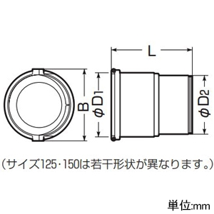 未来工業 【受注生産品】コンビネーションカップリング 難燃性 ワンタッチタイプ ミラレックスF125⇔防水鋳鉄管(異種管)130 Oリング付 セット品付 【受注生産品】コンビネーションカップリング 難燃性 ワンタッチタイプ ミラレックスF125⇔防水鋳鉄管(異種管)130 Oリング付 セット品付 FEPT-125 画像3