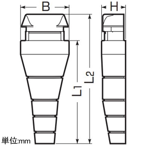 未来工業 #【受注取り寄せ品】引込みブッシング Eモール付属品 屋外・屋内兼用 2号 グレー 【受注取り寄せ品】引込みブッシング Eモール付属品 屋外・屋内兼用 2号 グレー EMHB-2G 画像2