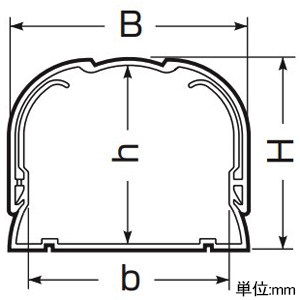 未来工業 エアコン配管用ダクト ≪スッキリライン≫ 短尺タイプ 70型 長さ1m ストッパー付 ミルキーホワイト エアコン配管用ダクト ≪スッキリライン≫ 短尺タイプ 70型 長さ1m ストッパー付 ミルキーホワイト GK-70MS 画像3