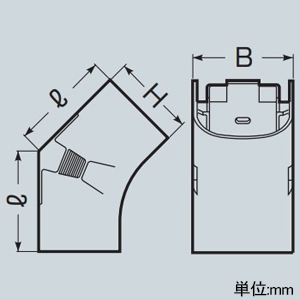 未来工業 【受注生産品】ダクト入ズミ45° スッキリライン(E)用 70型 ミルキーホワイト 【受注生産品】ダクト入ズミ45° スッキリライン(E)用 70型 ミルキーホワイト GKIN-70M 画像2