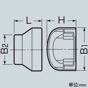 未来工業 【受注生産品】異径ソケット スッキリライン(E)用 100型⇔70型 黒 【受注生産品】異径ソケット スッキリライン(E)用 100型⇔70型 黒 GKS-100-70K 画像2