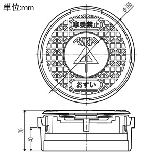 未来工業 圧力開放蓋 VU管 150 用 グレー 圧力開放蓋 VU管 150 用 グレー AKF-150G 画像2