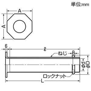 未来工業 全ネジスリーブ ねじの呼びG2 取付穴径φ60mm 全ネジスリーブ ねじの呼びG2 取付穴径φ60mm CDSL-54 画像2