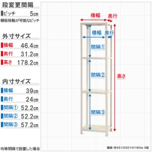 北島 【法人限定/代引き不可】 スマートラック NSTR-624 ?W450×D300×H1800白 【法人限定/代引き不可】 スマートラック NSTR-624 ?W450×D300×H1800白 51060062401 画像2